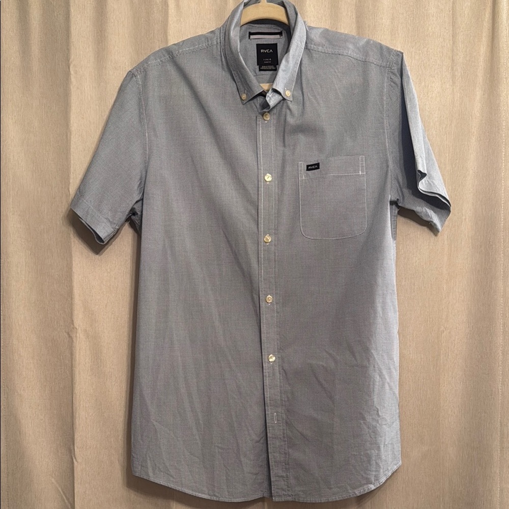 RVCA Men's Gray Short Sleeve Shirt